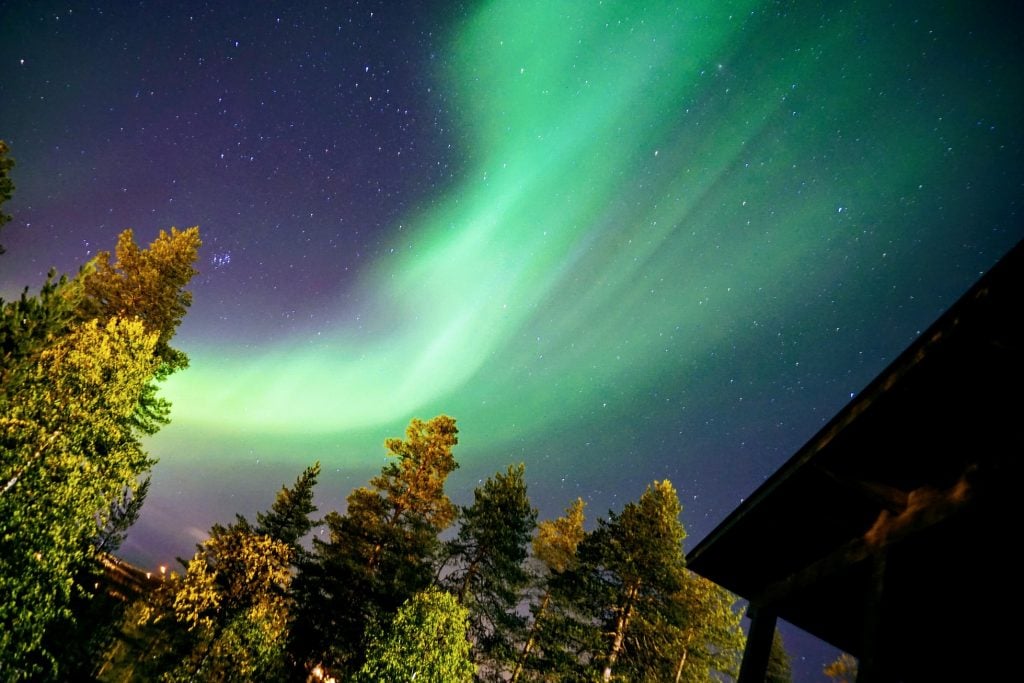 Auroras Boreales en Arctic TreeHouse Hotel